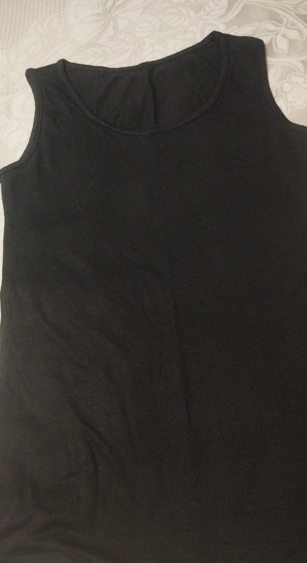 siyah askılı kadın tişört - Görsel 2