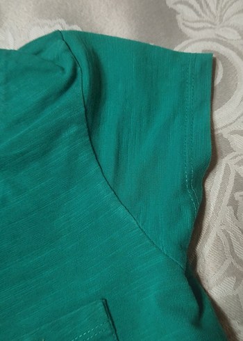 Yeşil Kısa Kollu kadın tişört - Görsel 3