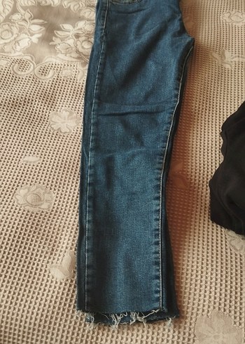 Kadın Mavi kot pantolon - Görsel 3