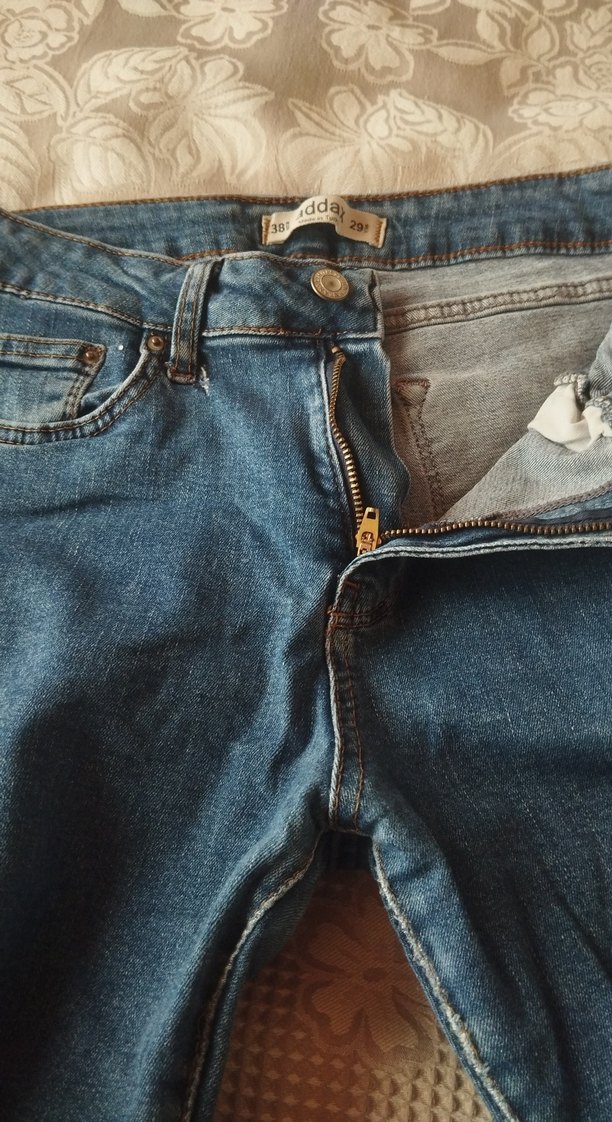 Kadın Mavi kot pantolon - Görsel 5