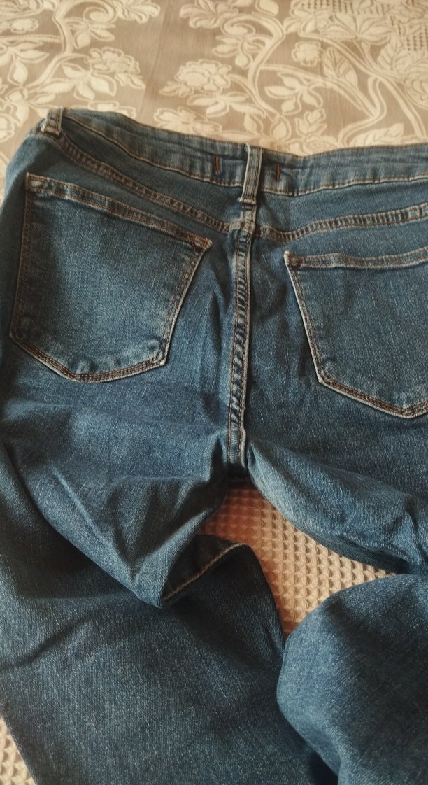 Kadın Mavi kot pantolon - Görsel 4