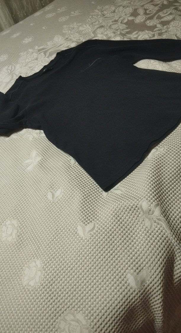 erkek yuvarlak yaka lacivert kazak - Görsel 2