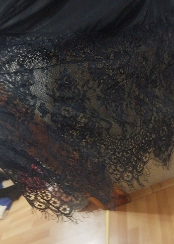 Siyah Uzun Kollu V Yaka Uzun Elbise - Görsel 2