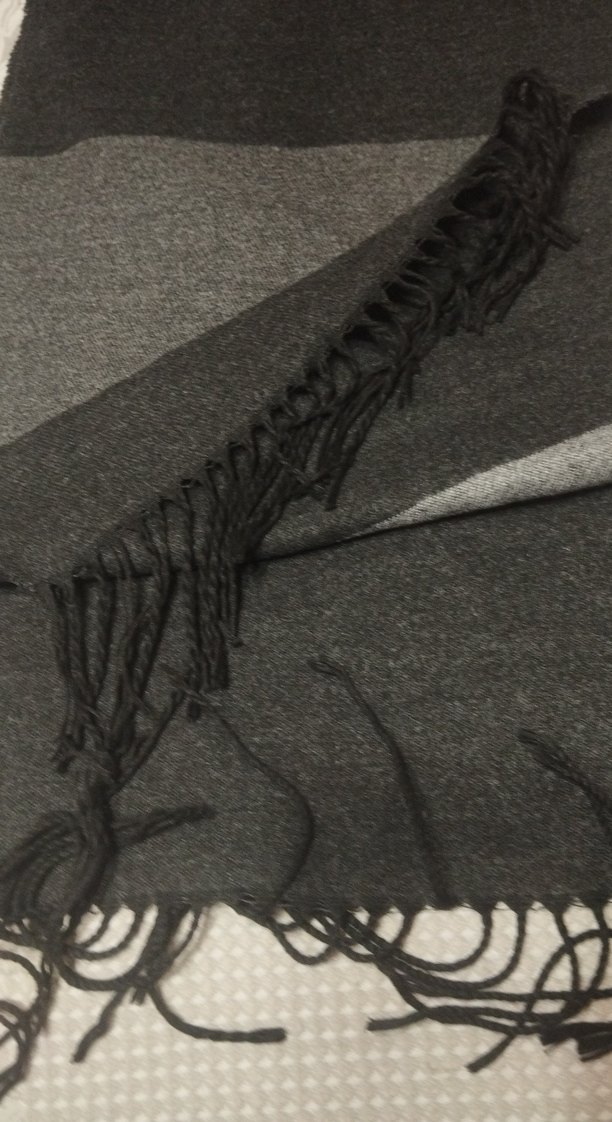 Gri Çizgili Erkek Bohem Uzun Atkı - Görsel 3