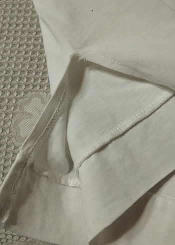 Uzun Kollu Beyaz kadın tişört - Görsel 2