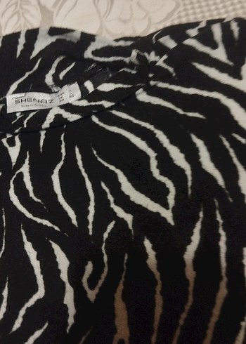 Zebra Desenli Siyah Gri Bluz - Görsel 4