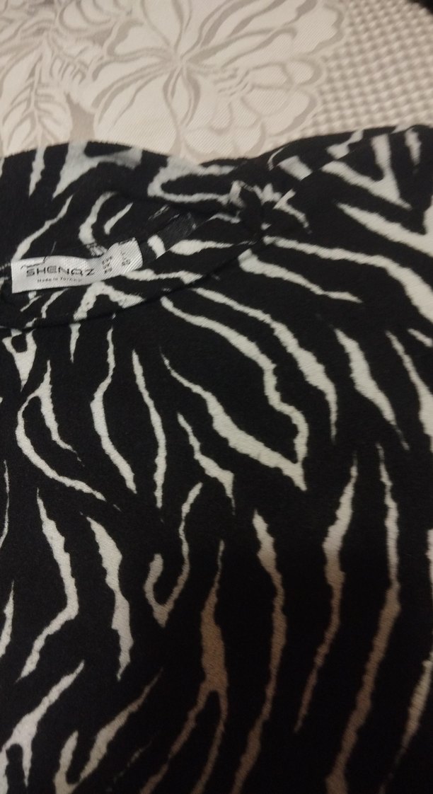 Zebra Desenli Siyah Gri Bluz - Görsel 4
