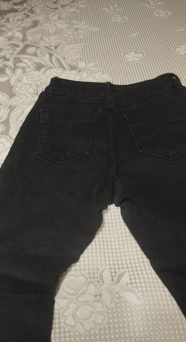 Kadın Siyah Regular Fit Kot Pantolon - Görsel 3