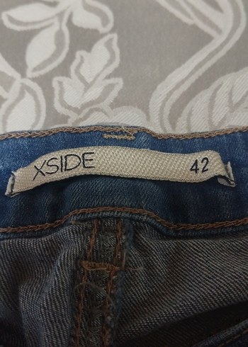 Düğmeli Mavi Kadın Jean Pantolon - Görsel 4