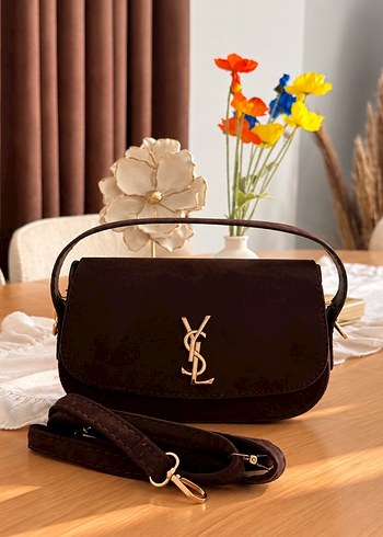 Ysatis Ysl Kahverengi Kadife Canta