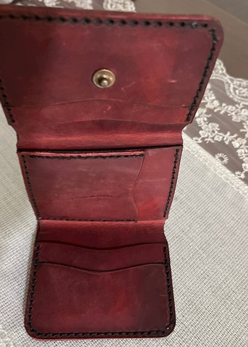 Kahverengi Hakiki deri  unisex Cüzdan - Görsel 2