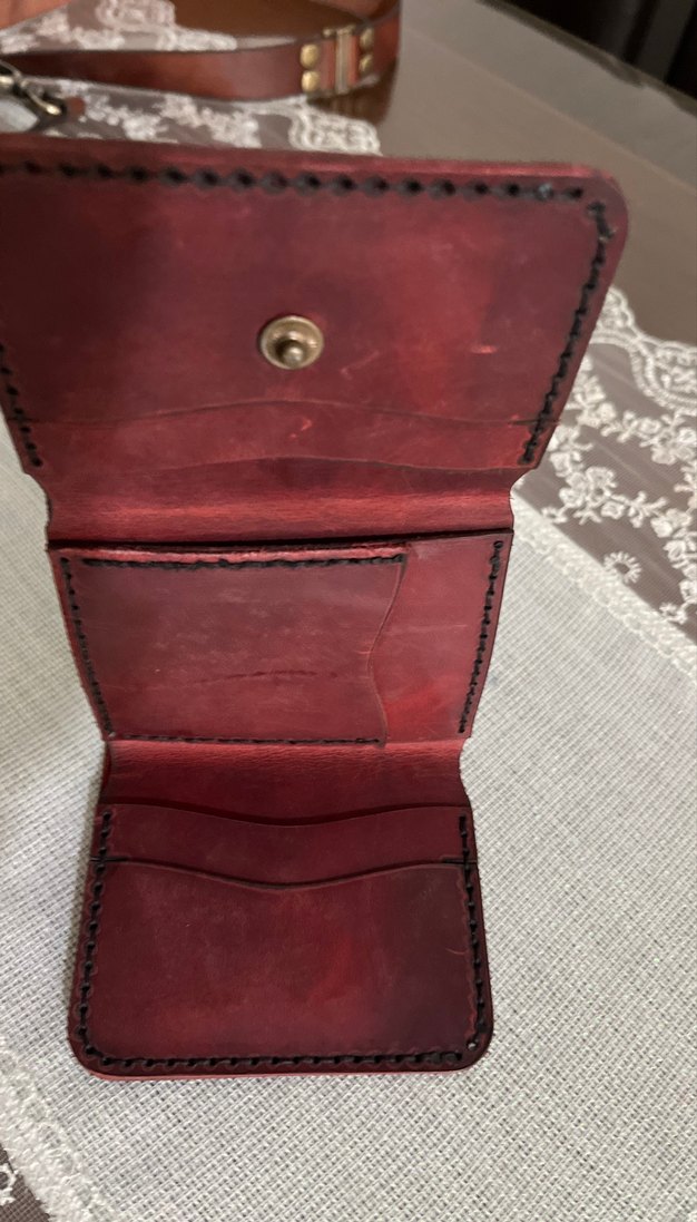 Kahverengi Hakiki deri  unisex Cüzdan - Görsel 2