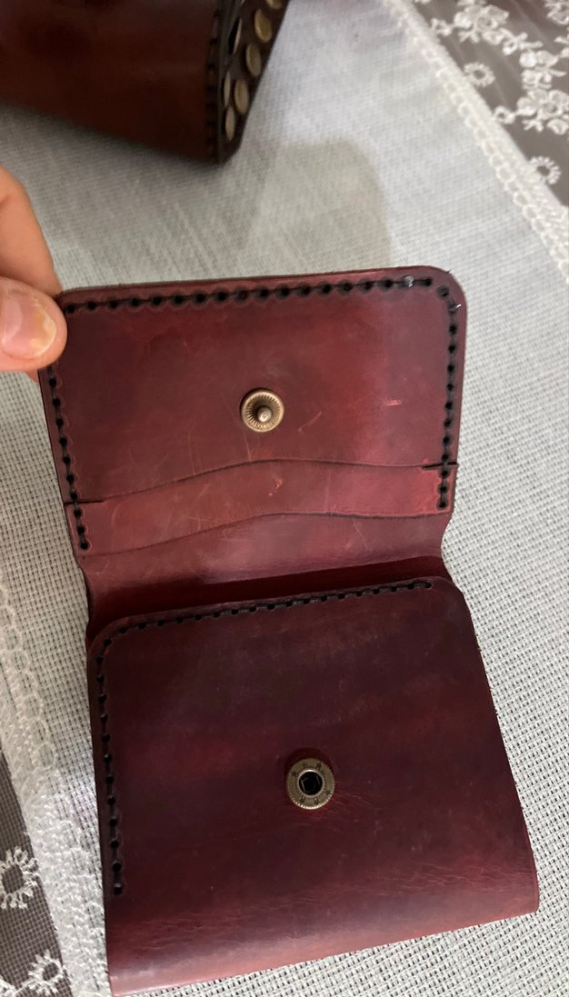 Kahverengi Hakiki deri  unisex Cüzdan - Görsel 3