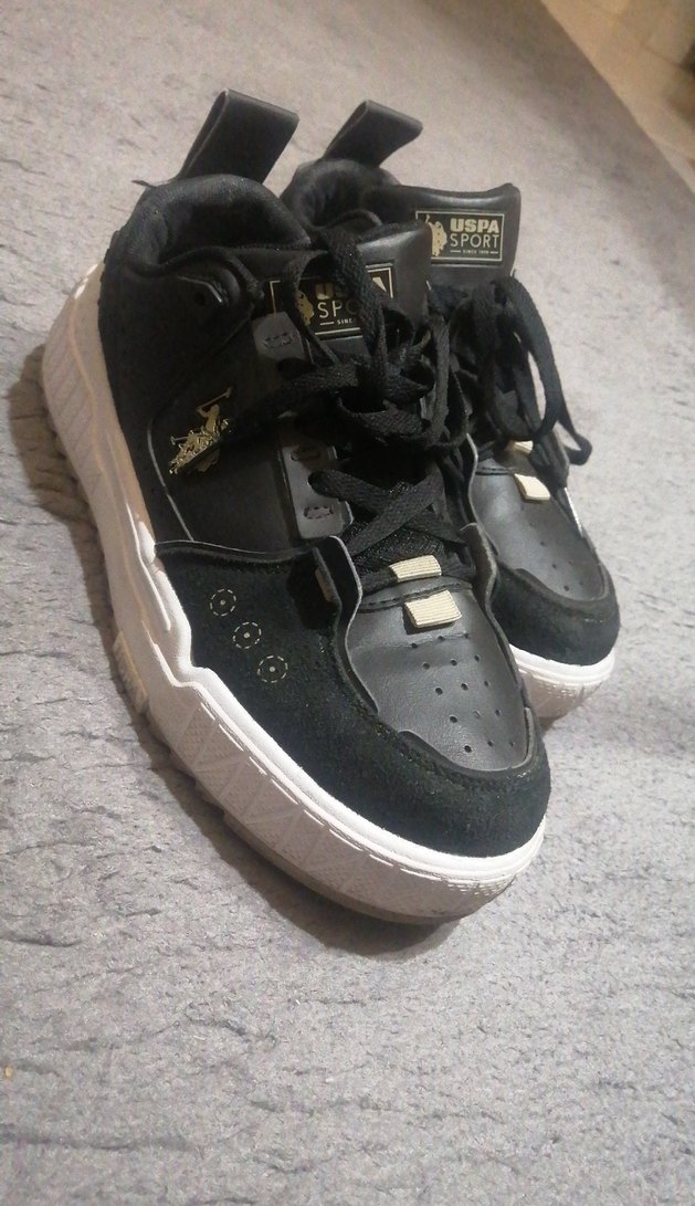 Siyah Bağcıklı Platform Spor Ayakkabı - Görsel 4