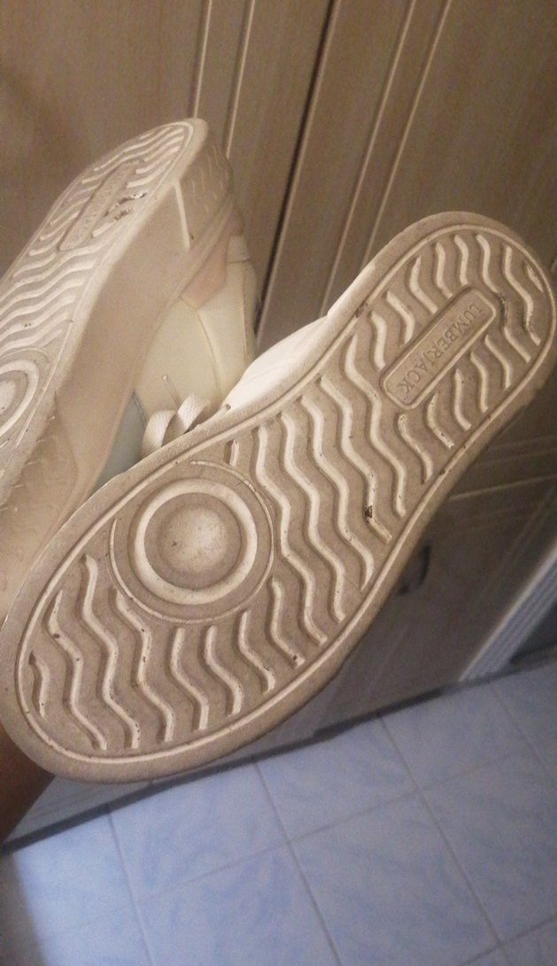 Beyaz Kadın Bağcıklı Dolgu Topuk Spor Ayakkabı - Görsel 4