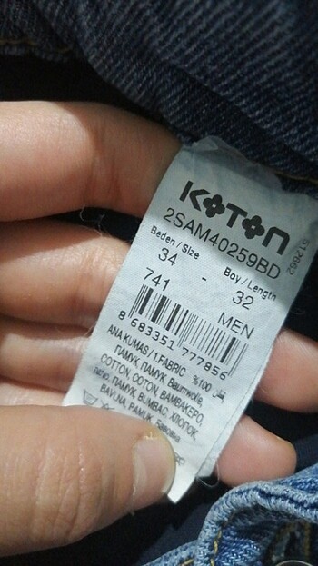 34 Beden çeşitli Renk Kot pantolon 