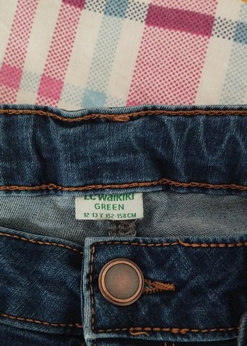 Kadın Çok Renkli Bağcıklı Midi Kot Pantolon - Görsel 4