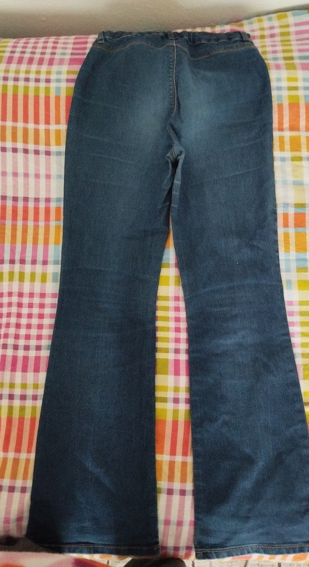 Kadın Çok Renkli Bağcıklı Midi Kot Pantolon - Görsel 2