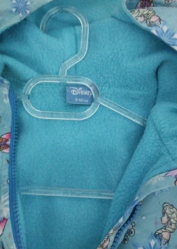 Kız Çocuk Mavi Baskılı Fermuarlı Yağmurluk - Görsel 3