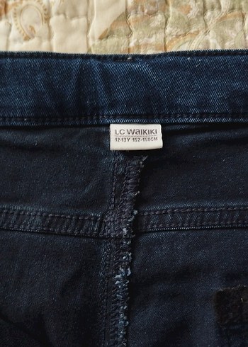 Kadın Lacivert Bol Kesim Midi Kot Pantolon - Görsel 2