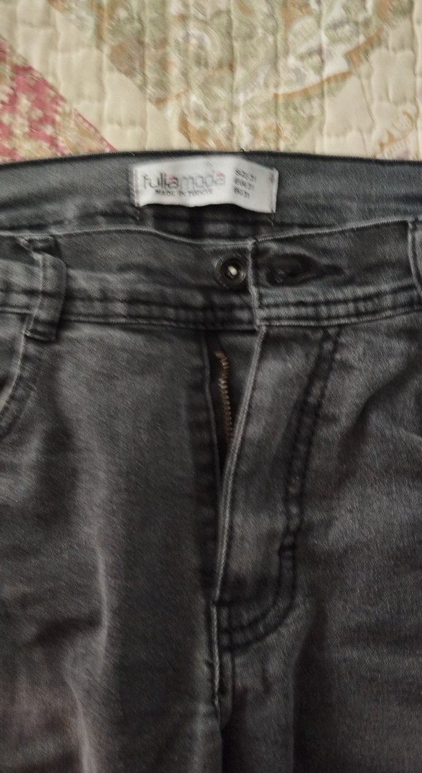 Gri Erkek Denim Pantolon, Normal Boy, Kemerli - Görsel 2