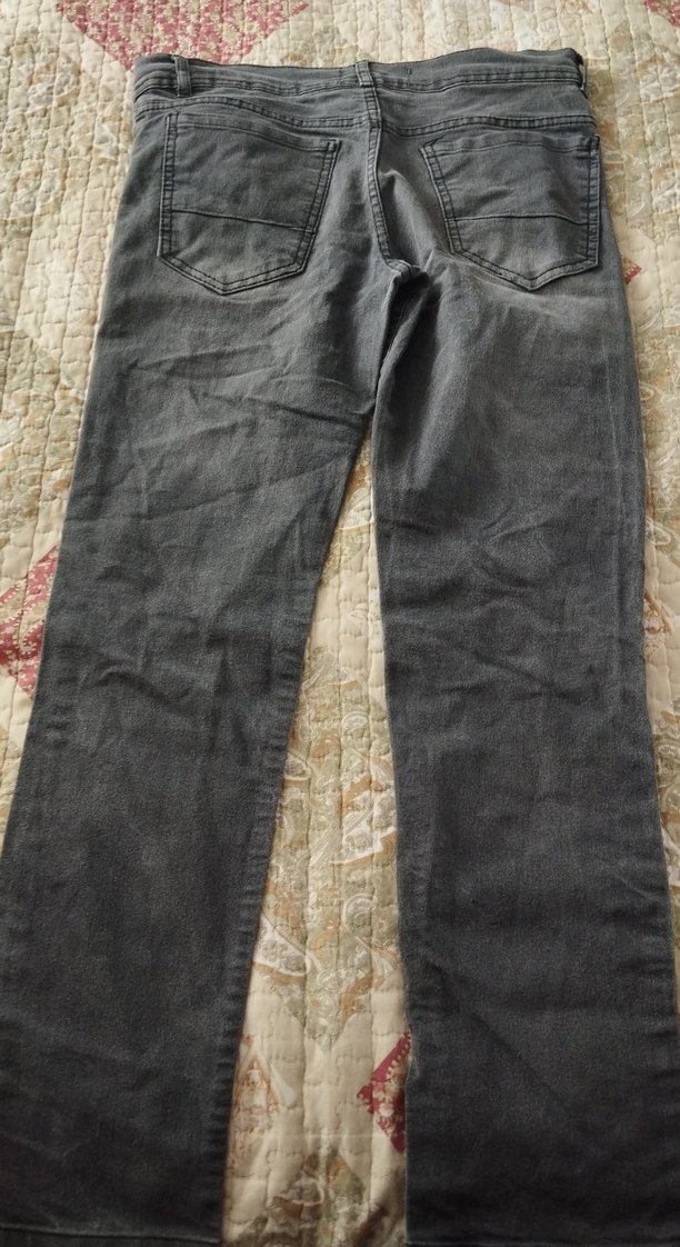 Gri Erkek Denim Pantolon, Normal Boy, Kemerli - Görsel 3