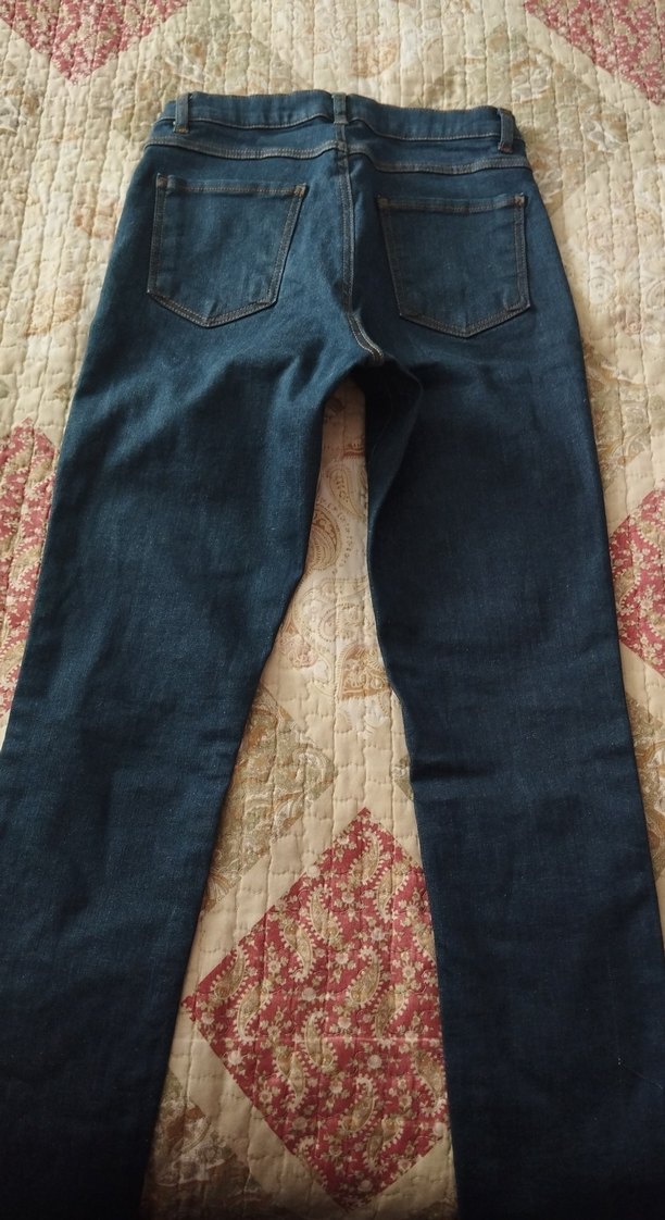 Lacivert Midi Boy Kadın Kot Pantolon - Görsel 3