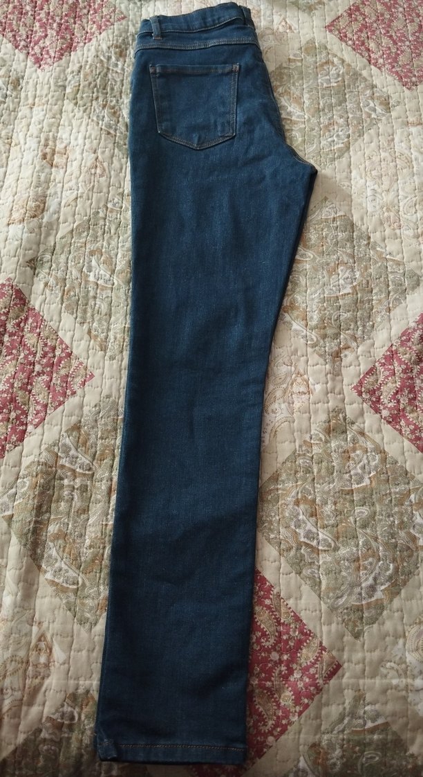 Lacivert Midi Boy Kadın Kot Pantolon - Görsel 2