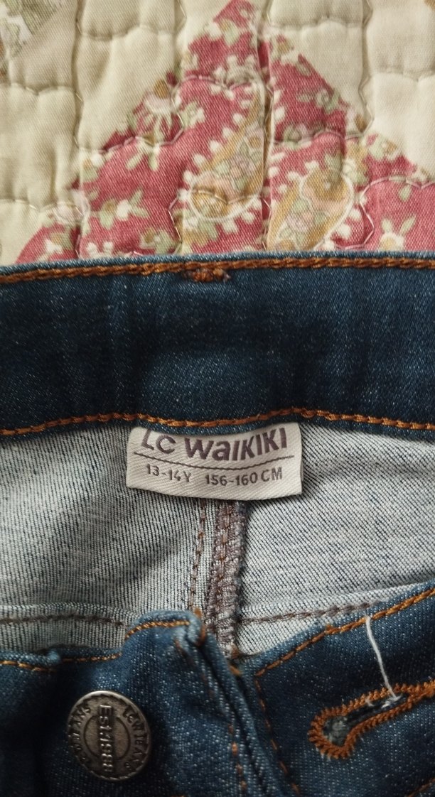 Lacivert Midi Boy Kadın Kot Pantolon - Görsel 4