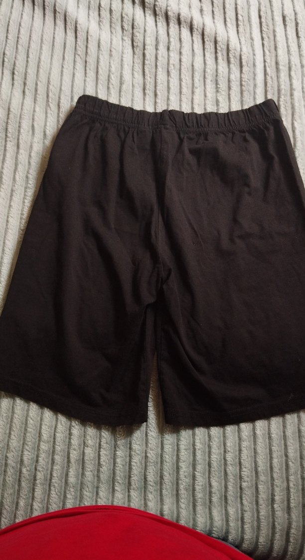 Düz siyahi Midi Şort - Görsel 3