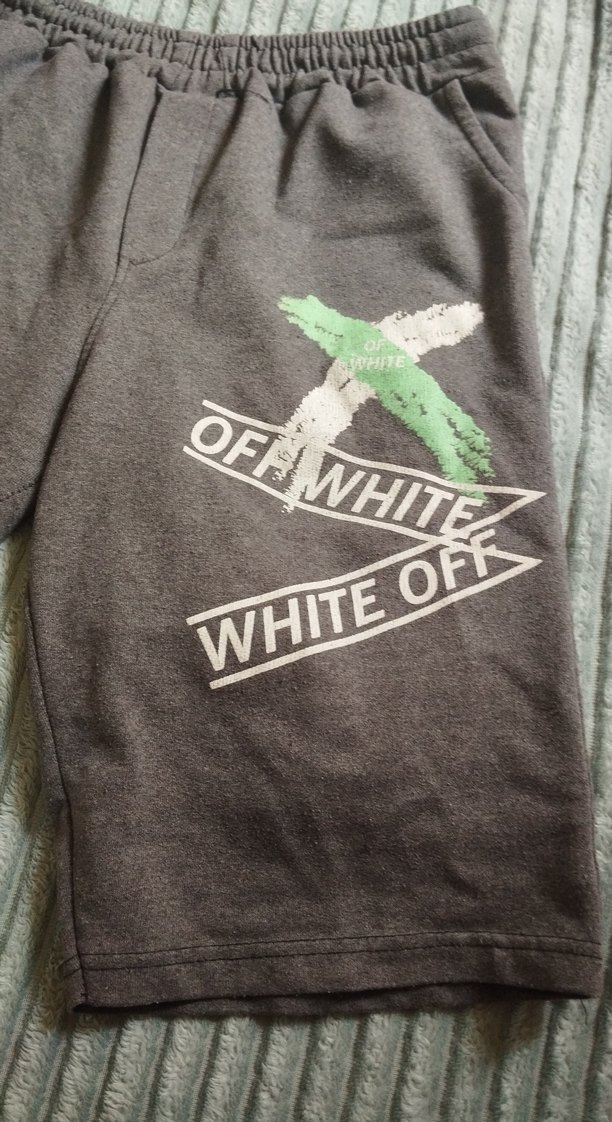 Gri Baskılı Pamuklu Erkek Mini Şort - Görsel 3