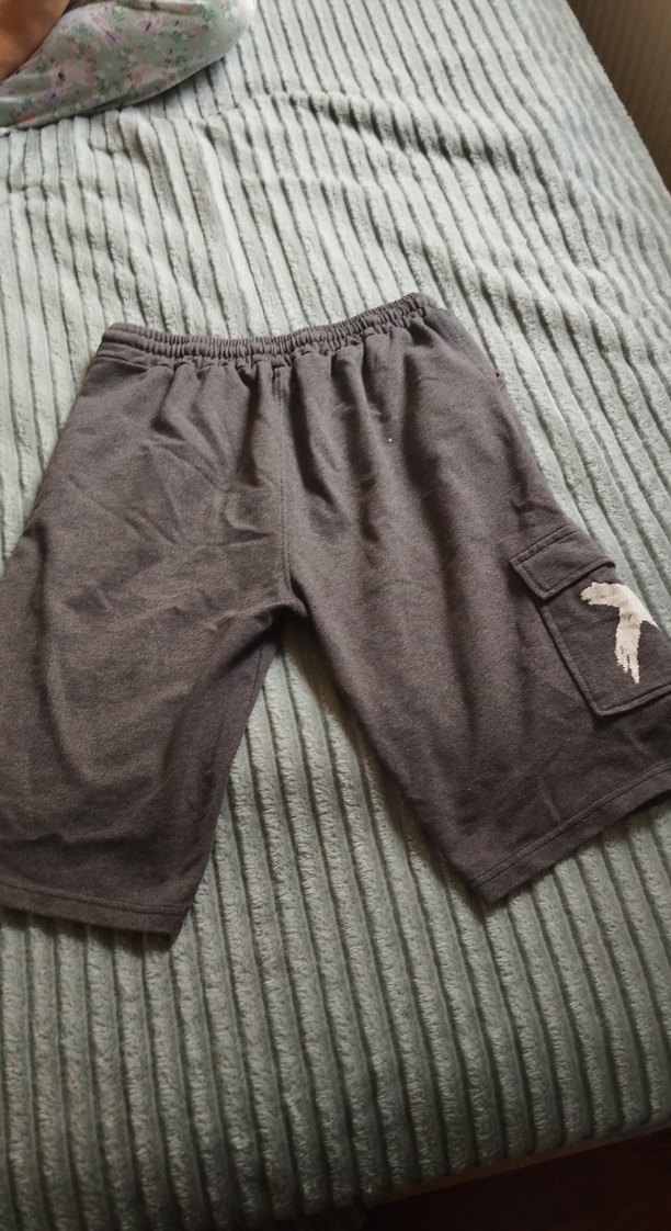 Gri Baskılı Pamuklu Erkek Mini Şort - Görsel 5