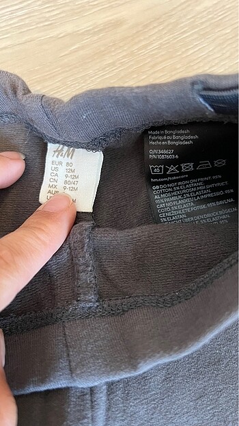 9-12 Ay Beden H&m içi polar tayt 3 lü