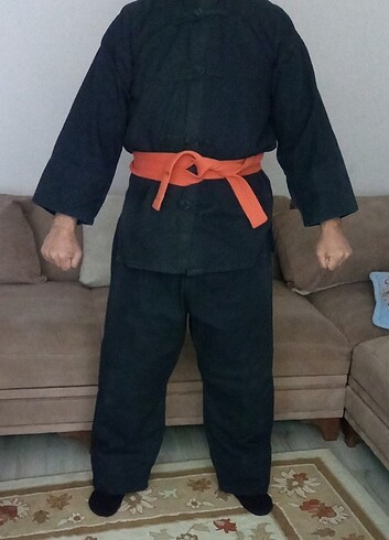 xl Beden siyah Renk Kungfu antıraman elbisesi