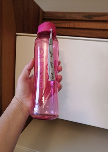 Sıfır pembe su matarası - Görsel 3