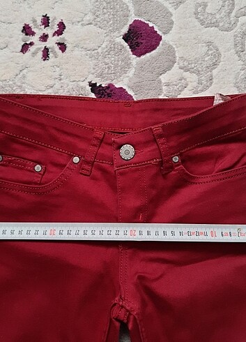 27 Beden bordo Renk İspanyol paça pantalon