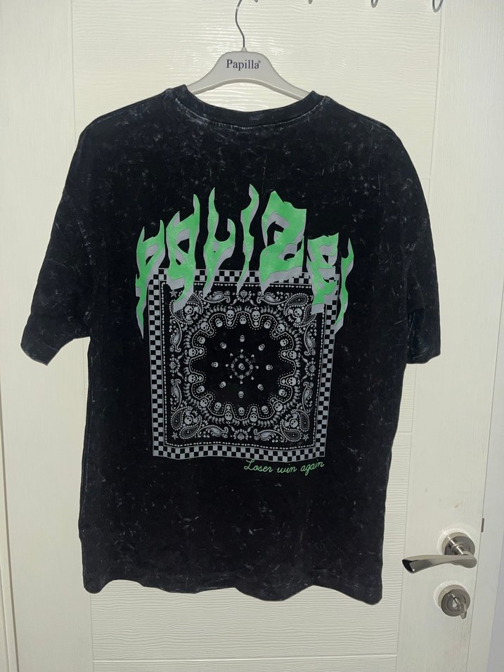 Slatra Siyah Kısa Kollu Baskılı Erkek Tişört - Görsel 2