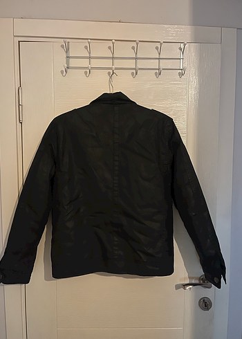 Siyah Deri Biker vintage Ceket - Görsel 3