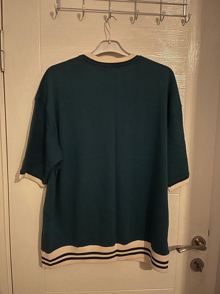 Koyu Yeşil Baskılı erkek Tişört - Görsel 2