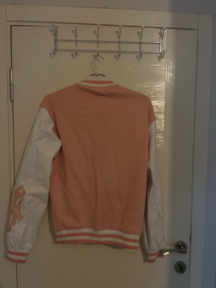 Pembe Baskılı unisex bomber Ceket - Görsel 2