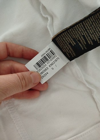 Düğmeli Beyaz Kadın Keten Ceket mavi jeans - Görsel 5