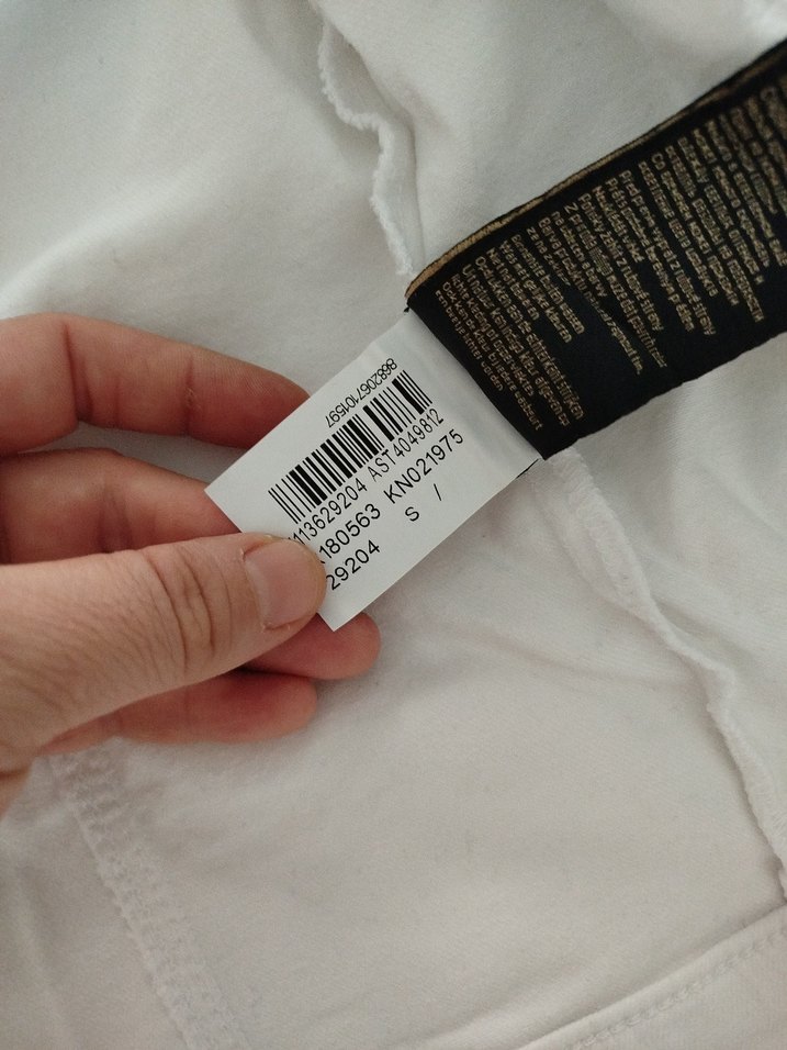 Düğmeli Beyaz Kadın Keten Ceket mavi jeans - Görsel 5