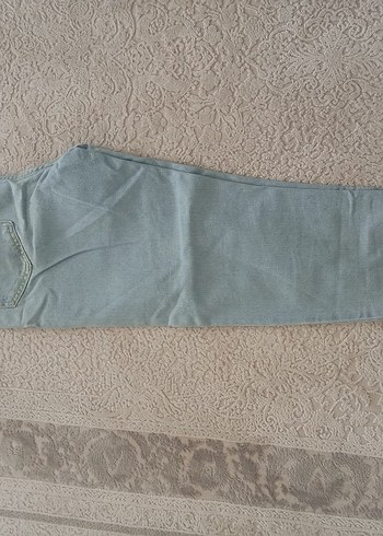 mavi renk Kadın Denim Pantolon - Görsel 2