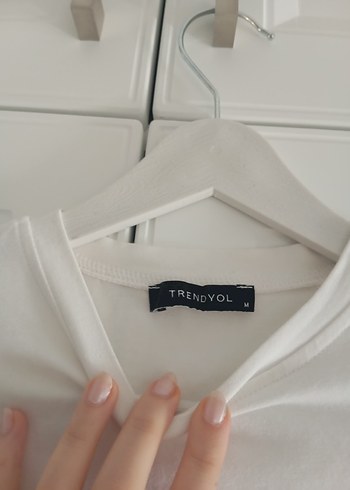 Beyaz Kısa Kollu Basic Crop Top - Görsel 3