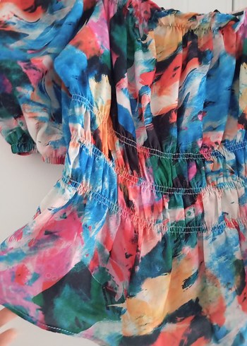 Kadın Çok Renkli Mini Bluz - Görsel 4