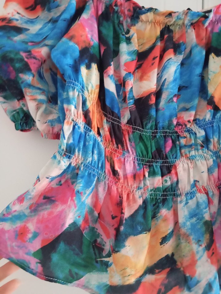 Kadın Çok Renkli Mini Bluz - Görsel 4