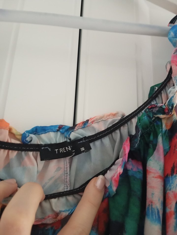 Kadın Çok Renkli Mini Bluz - Görsel 3