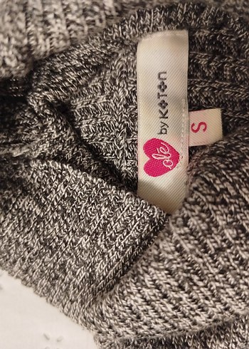 Gri Örgü Boğazlı Kadın Kazak - Görsel 3