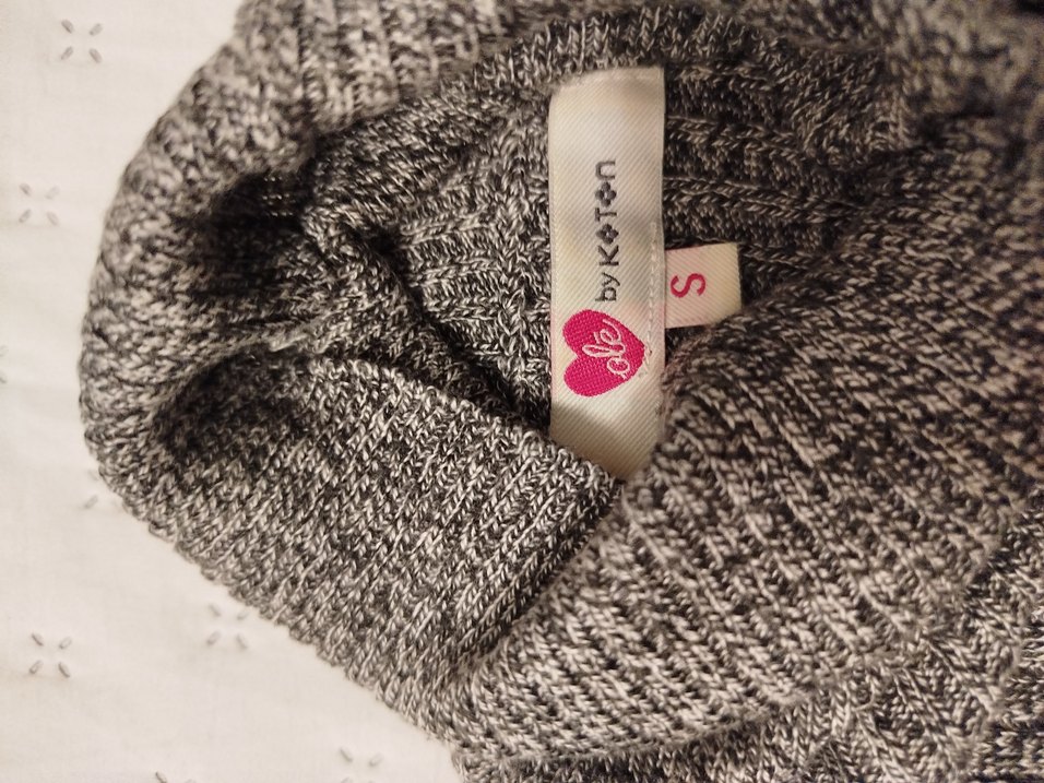 Gri Örgü Boğazlı Kadın Kazak - Görsel 3