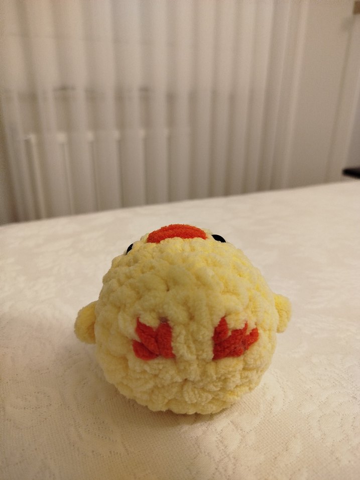 Amigurumi Sarı Tüylü Ördek Oyuncak - Görsel 4